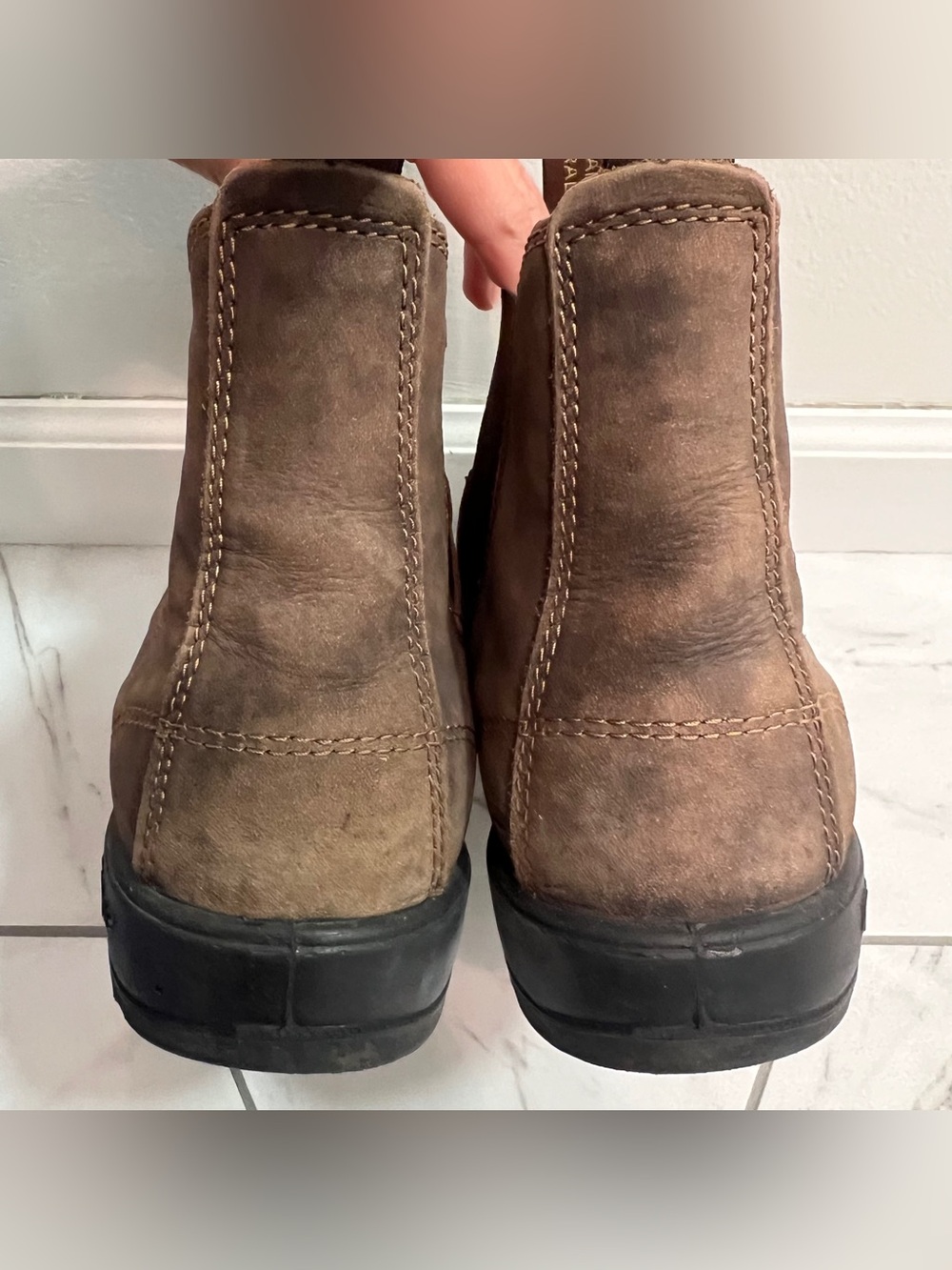 Blundstone 585 Rustic Brown Premium Leather Chelsea Boots Size 10 Mens - Picture 8 of 11